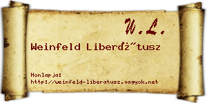 Weinfeld Liberátusz névjegykártya